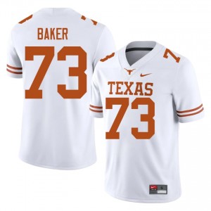 Brandon Baker #73 UT Longhorns White Men Stitched Jersey | Authenticity High School Football Apparel 7h0gL036