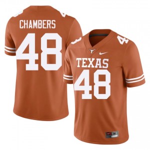 Bryce Chambers #48 UT Longhorns Orange Men Embroidery Jersey | Moisture Wicking University Football Edition ykX4jH88
