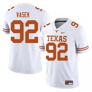 Colton Vasek #92 Texas Longhorns White Men Stitched Jersey | Classic High School Football Gear 37H20250