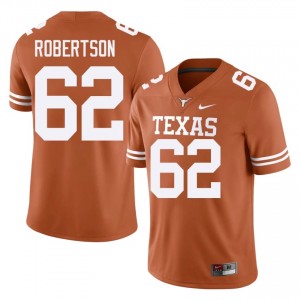 Connor Robertson #62 UT Longhorns Orange Men Embroidery Jersey | 2026 SEC Football Apparel B5E31m93