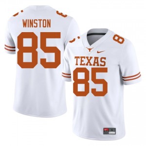 Emaree Winston #85 Texas Longhorns White Men Stitched Jersey | Limited University Football Merchandise N54E6248