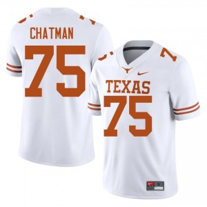 Jaydon Chatman #75 Horns White Men Stitched Jersey | Pro-Grade College Football Merchandise eXx5X377