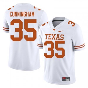 Jonathan Cunningham #37 Texas Athletics White Men Stitched Jersey | Exclusive College Football Gear m1VvH652