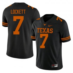 Kaliq Lockett #7 Longhorns Black Men Stitch Jersey | Timeless SEC Football Edition AurI8361