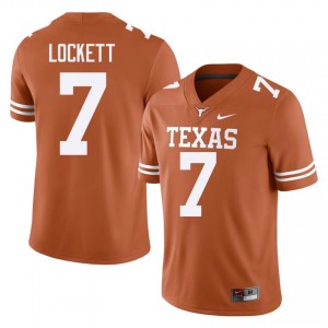 Kaliq Lockett #7 Texas Athletics Orange Men Embroidery Jersey | Authenticity High School Football Merchandise 28NbnK25