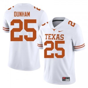 Luke Dunham #25 Texas Longhorns White Men Stitched Jersey | Pro-Grade College Football Wear 7436vr29