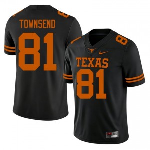 Nick Townsend #81 Texas Longhorns Black Men Stitch Jersey | Authentic High School Football Edition q028u514