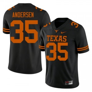 Rett Andersen #35 Horns Black Men Sewn Jersey | Fresh University Football Edition 7240Di47
