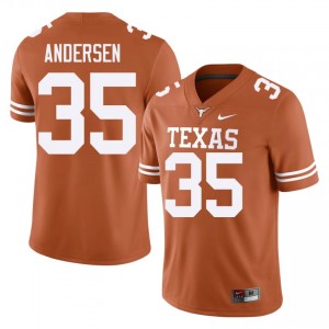 Rett Andersen #35 UT Longhorns Orange Men Embroidery Jersey | Essential NCAA Football Merchandise C67f2267