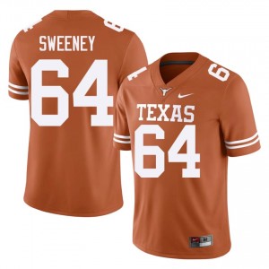 Robert Sweeney #64 Longhorns Orange Men Embroidery Jersey | Limited University Football Gear 04G03E45