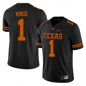 Ryan Wingo #1 UT Longhorns Black Men Sewn Jersey | Elite Thread SEC Football Wear 0Bm6P244