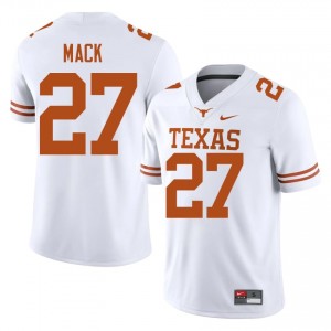 Wardell Mack #27 Texas Athletics White Men Stitched Jersey | Moisture Wicking University Football Apparel i5771816