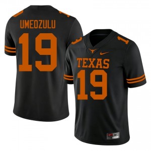 Zina Umeozulu #19 Texas Horns Black Men Sewn Jersey | Exclusive College Football Wear 10EnNo95