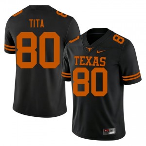 Brinley Tita #80 Texas Longhorns Black Men Stitch Jersey | Genuine NCAA Football Wear 8Rk8S897