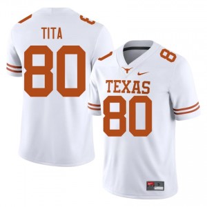 Brinley Tita #80 UT Longhorns White Men Stitched Jersey | Pro-Grade College Football Gear 1YP34R52