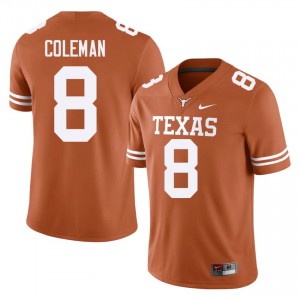 Cam Coleman #8 UT Longhorns Orange Men Embroidery Jersey | Fresh University Football Apparel 2yRqYo47