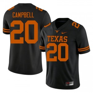 Earl Campbell #20 Texas Athletics Black Men Stitch Jersey | Elite Thread SEC Football Edition MDUXkG49