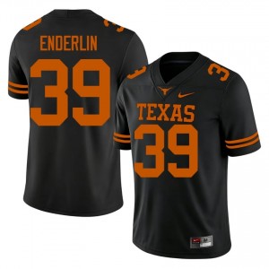 Evan Enderlin #39 Longhorns Black Men Stitch Jersey | Authentic High School Football Merchandise f18y5343