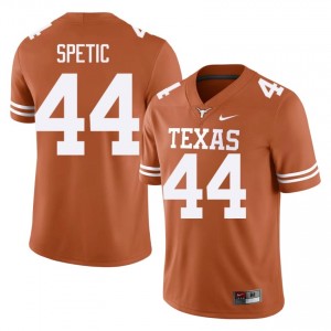 Gianni Spetic #44 Texas Athletics Orange Men Embroidery Jersey | Durable SEC Football Wear 815c7810