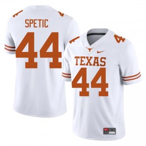 Gianni Spetic #44 UT Longhorns White Men Stitched Jersey | Iconic College Football Merchandise ecE7j491