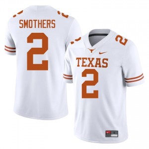 Hollywood Smothers #2 Texas Athletics White Men Stitched Jersey | Iconic College Football Wear 2p667a46