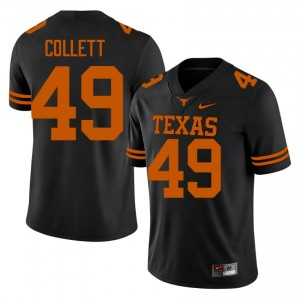 Jake Collett #49 Texas Longhorns Black Men Stitch Jersey | Authenticity High School Football Edition d1801h29