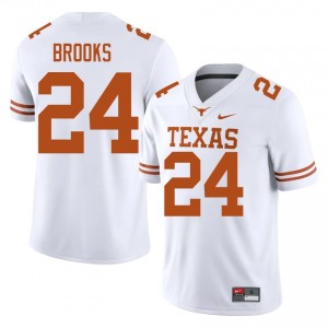 Jonathon Brooks #24 UT Longhorns White Men Stitched Jersey | Iconic College Football Uniform y077M832
