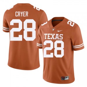 Justin Cryer #28 Longhorns Orange Men Embroidery Jersey | Exclusive College Football Merch 12dk4i44
