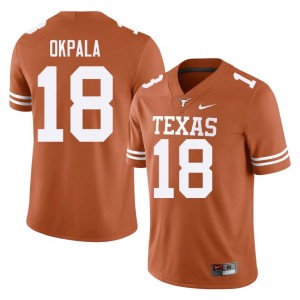Kosi Okpala #18 Texas Longhorns Orange Men Embroidery Jersey | 2026 SEC Football Merchandise dCCWCM93