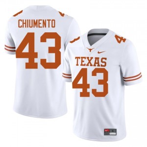 Mac Chiumento #43 Texas Athletics White Men Stitched Jersey | Premium NCAA Football Gear Y7hg4715