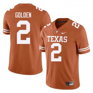 Matthew Golden #2 Longhorns Orange Men Embroidery Jersey | 2026 SEC Football Uniform HUUlY587