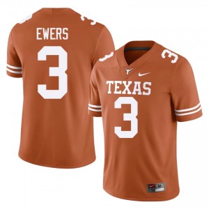 Quinn Ewers #3 Longhorns Orange Men Embroidery Jersey | Genuine NCAA Football Wear 8800Xa55
