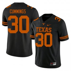 Rocky Cummings #30 Texas Longhorns Black Men Stitch Jersey | Gameday College Football Merchandise QJ8f7m77
