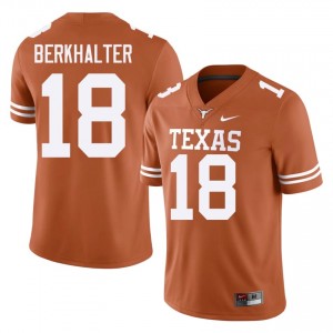 Sterling Berkhalter #18 UT Longhorns Orange Men Embroidery Jersey | Iconic College Football Gear yi53m066