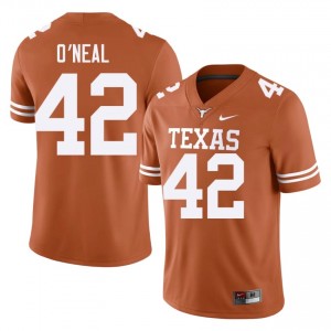 Trott O'Neal #42 Texas Longhorns Orange Men Embroidery Jersey | Genuine NCAA Football Edition 0s480844