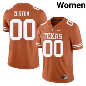 Custom #00 UT Longhorns Orange Women Embroidery Jersey | Essential NCAA Football Wear Fu1k6Y67