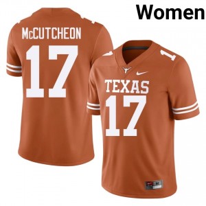 Daylan McCutcheon #17 Texas Horns Orange Women Embroidery Jersey | Authenticity High School Football Gear 10BJ5O73