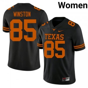 Emaree Winston #85 Longhorns Black Women Stitch Jersey | Classic High School Football Uniform 67EGU727