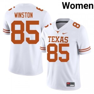 Emaree Winston #85 UT Longhorns White Women Stitched Jersey | Pro Cut NCAA Football Apparel 204bTi51