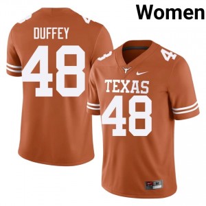 Jackson Duffey #48 UT Longhorns Orange Women Embroidery Jersey | Replica College Football Merchandise sKc33860