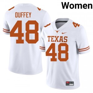 Jackson Duffey #48 Longhorns White Women Stitched Jersey | 2026 Season NCAA Football Merch 486xS889
