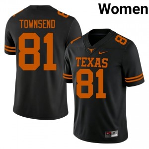 Nick Townsend #81 Horns Black Women Sewn Jersey | Exclusive College Football Gear n7Dr3480