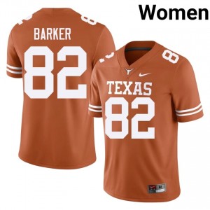 Ridge Barker #82 Texas Longhorns Orange Women Embroidery Jersey | Alumni High School Football Gear I2J41f89