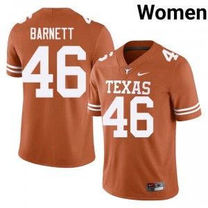 Spencer Barnett #46 Horns Orange Women Embroidery Jersey | Authentic High School Football Apparel 25Ep5K90
