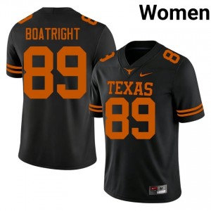 Ty Boatright #89 Texas Longhorns Black Women Stitch Jersey | Licensed University Football Gear 5KNc5n75