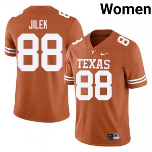 Charlie Jilek #88 Texas Longhorns Orange Women Embroidery Jersey | Essential NCAA Football Apparel f8BV3081