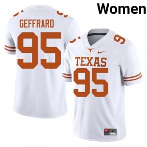 Ian Geffrard #95 UT Longhorns White Women Stitched Jersey | Exclusive College Football Merch 8VP71713
