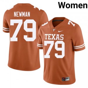 Jonte Newman #79 UT Longhorns Orange Women Embroidery Jersey | Authentic High School Football Merch X6Wa4674