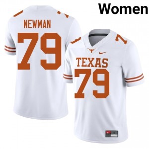 Jonte Newman #79 Texas Longhorns White Women Stitched Jersey | Limited University Football Edition 3V6b8V49