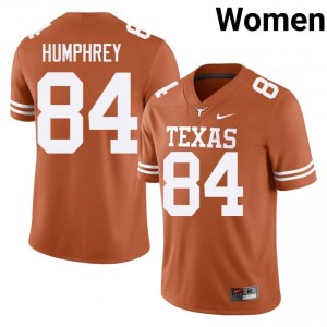 Lil'Jordan Humphrey #84 Texas Longhorns Orange Women Embroidery Jersey | Fresh University Football Gear 7seW7867